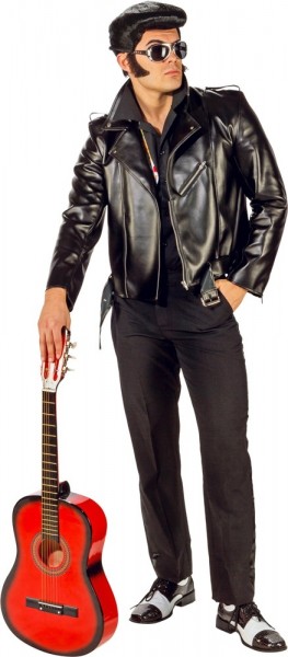 Schwarze Lederjacke Smith für Herren