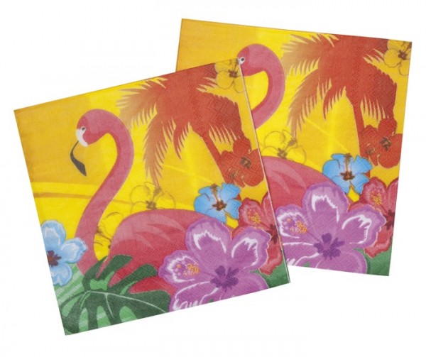 12 Flamingo Hawaii Feeling Servietten