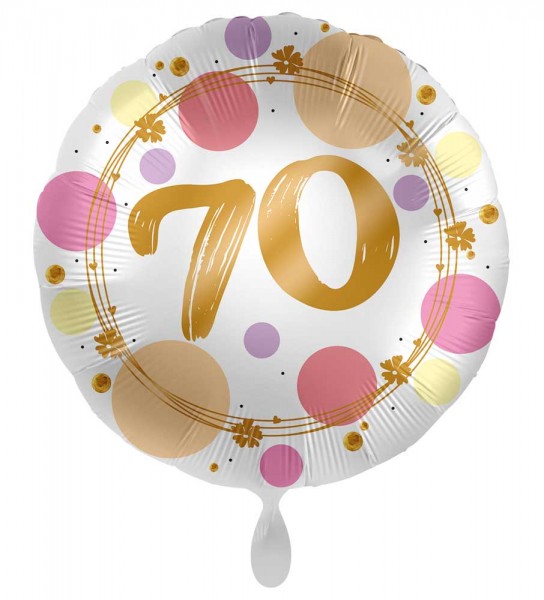 70. Geburtstag Ballon Happy Dots 45cm