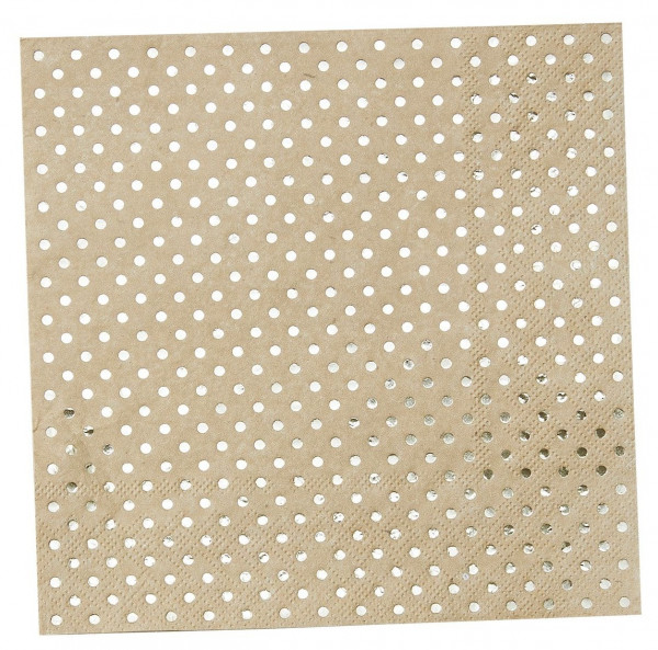 20 Silver Nature Servietten 33cm