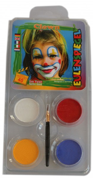 Schminkset Clown Mehrfarbig