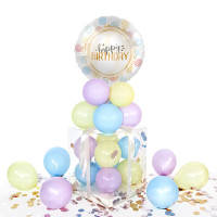 Vorschau: Balloha Geschenkbox DIY Birthday Rainbow Dots XL