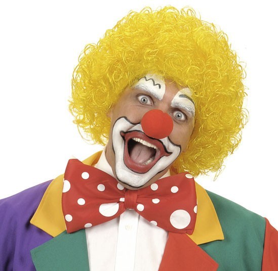 Clown Augustin Perücke Gelb