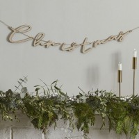 Natural Christmas Holz Girlande 1,5m