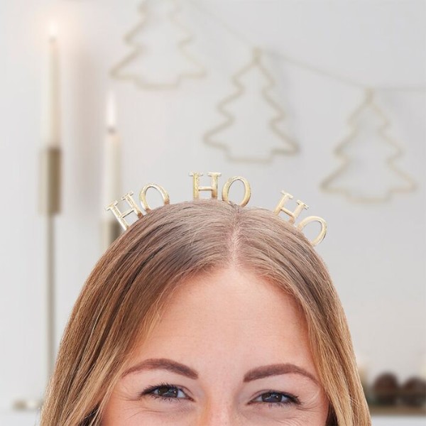 Goldene Weihnacht Ho Ho Ho Haarreif 2