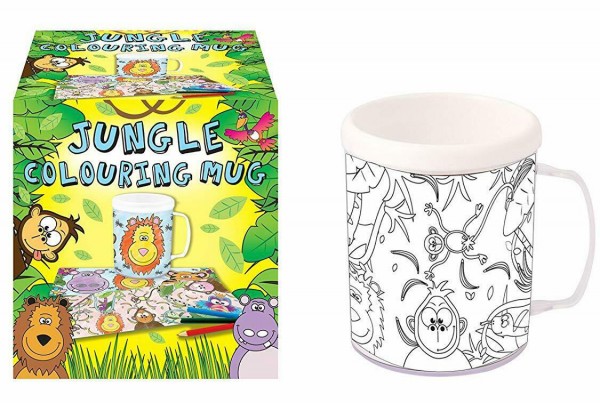 Dschungel Fiesta Becher zum Ausmalen