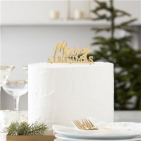 Goldene Christmas Eve Tortendeko