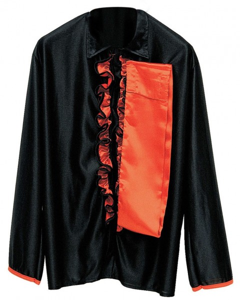 Schwarzes Flamenco Tänzer Rüschenhemd 2