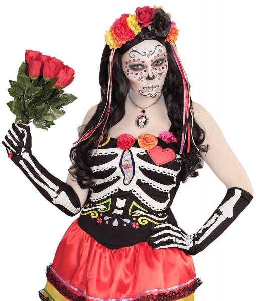 Skeleton Bones Handschuhe 50cm 3