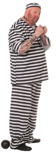 Inmate Gestreiftes Herrenkostüm