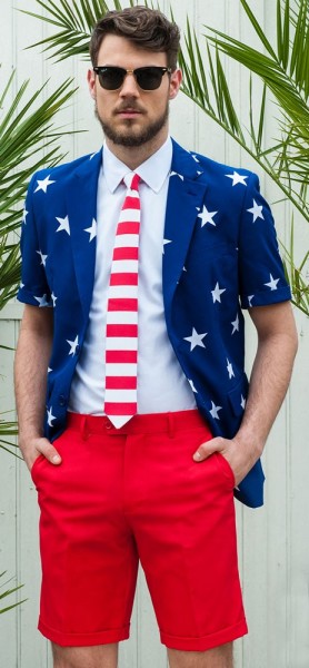 OppoSuits Sommer Anzug Stars and Stripes