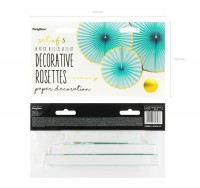 3 Candy Party Papierrosetten mint