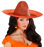 Sombrero Strohhut Orange 48cm