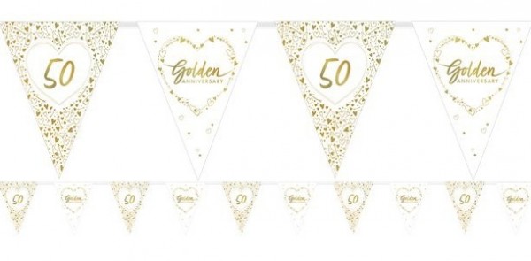Golden Anniversary Wimpelkette 3,7m