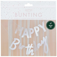 Vorschau: Transparente Happy Birthday Girlande 3m
