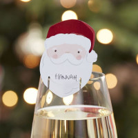 12 Weihnachtsmann Getränke Tischkarten