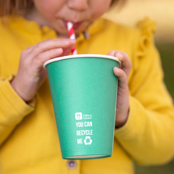 8 Bunte Eco Pappbecher 340ml 2