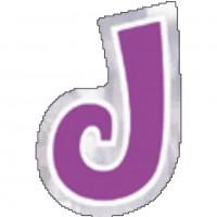 48 Ballonsticker Buchstabe J
