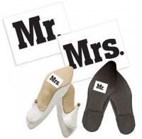 Vorschau: 2 Schuhsticker Mr & Mrs
