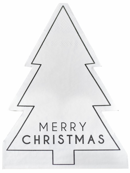 16 Eco Christmas Tree Servietten
