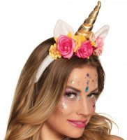 Einhorn Rosenblüten Haarreif