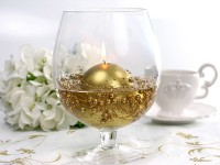 5 Perlengirlanden Sissi altgold 1,3m