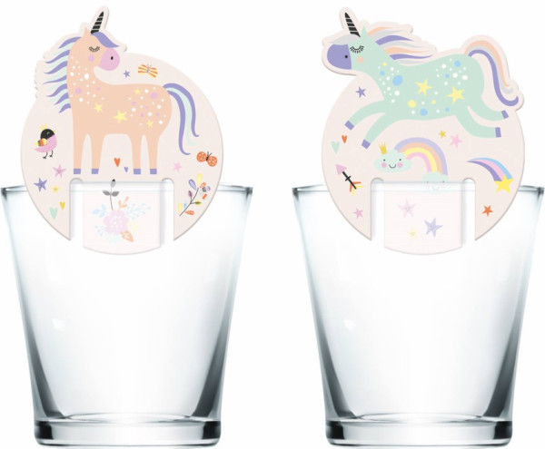 6 Glady Unicorn Glasmarkierer