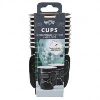 Vorschau: 8 Gaming Becher schwarz 250ml