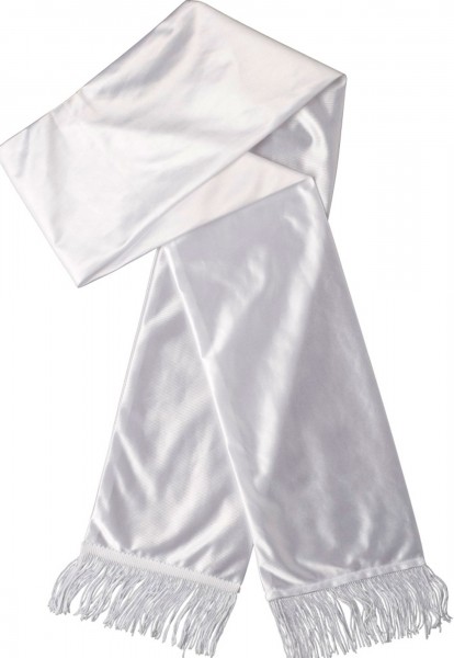 Weißer Satin Schal