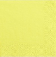 20 Servietten Scarlett zitronengelb 33cm