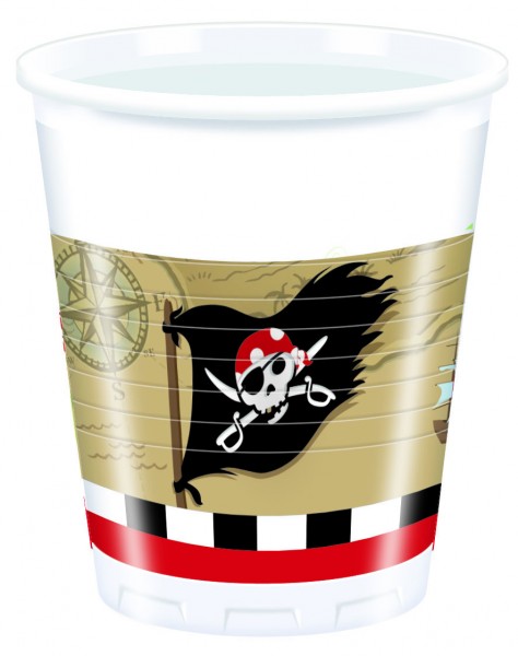 8 Abenteuer Piraten Becher 200ml