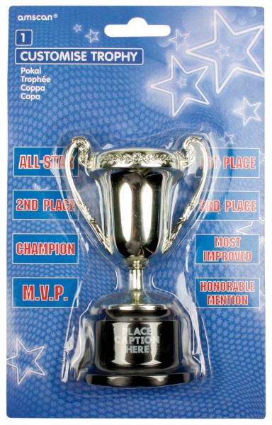 Siegerehrung Trophäe Gold Mit Stickern Zum Beschriften 12cm