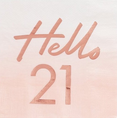 16 Hello Twentyone Servietten 33cm