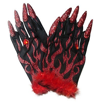 Rote Dämonenhandschuhe