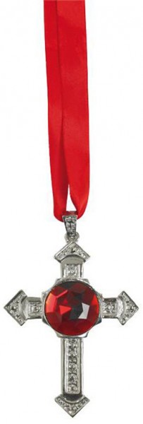 Kreuz Halskette Band Kreuzanhänger Rot