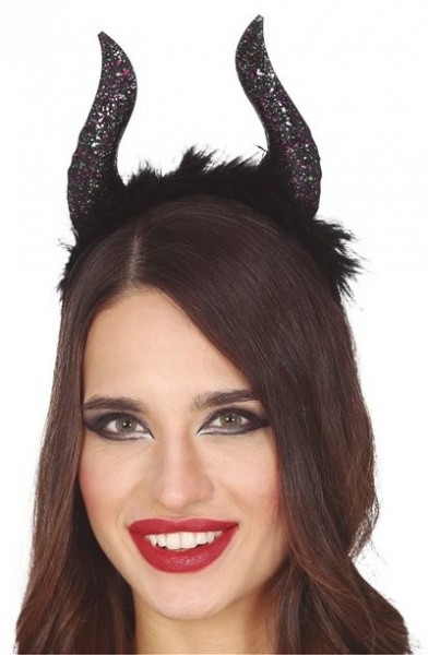 Glitzernde Teufelshörner für Damen