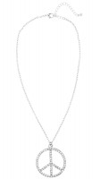 Peace Hippie Kette mit Strass