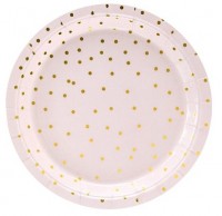 6 Party Queen Pappteller rosa 18cm