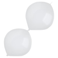 50 Girlandenballons weiß 30cm