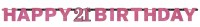 Pink 21st Birthday Girlande 2,13m