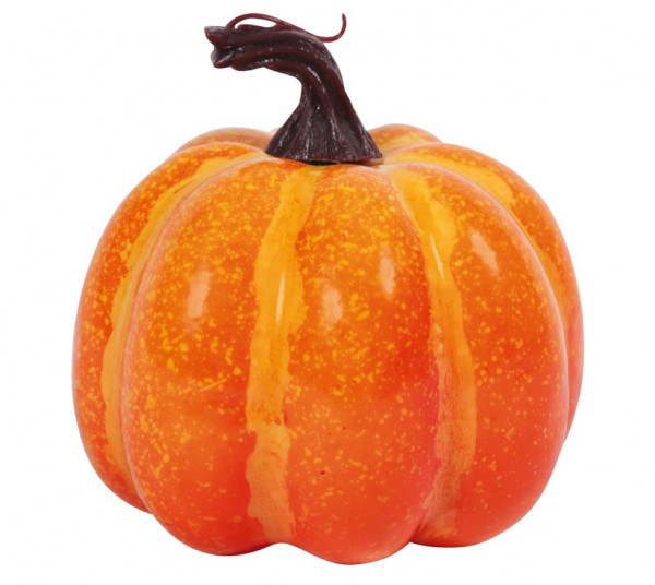 2 Kunststoff Deko Kürbisse 10cm
