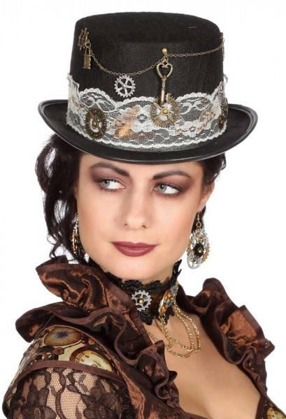 Spitzen Steampunk Zylinder Angelique