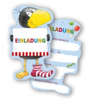 6 Kleiner Rabe Socke Einladungskarten