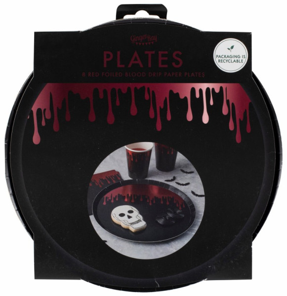 8 Bloody Black Pappteller 25cm 3