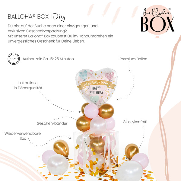 Balloha Geschenkbox DIY Birthday lebe liebe lache XL 3