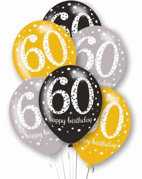 6 Glamorous 60th Birthday Ballons