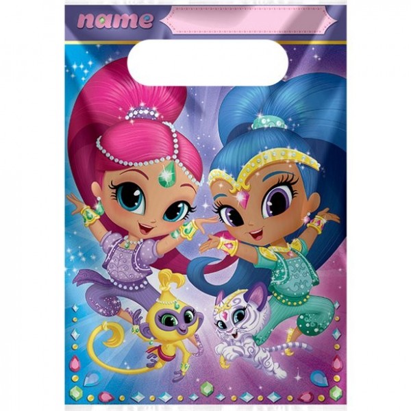 8 Shimmer und Shine Geschenktüten 24,1 x 16,5cm