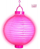 Rosa LED-lykta 30cm