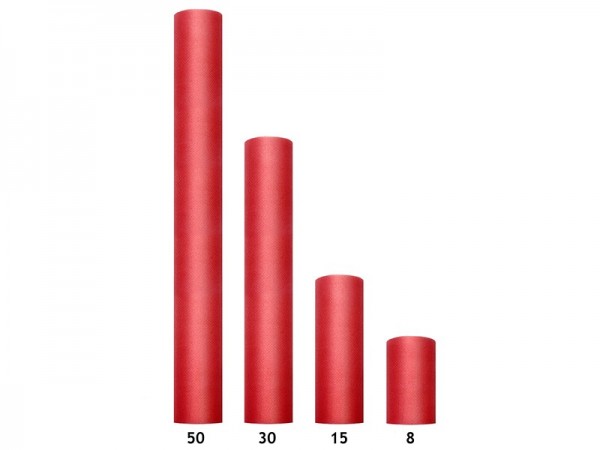 9m Tüllstoff in Rot 3