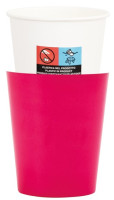 Vorschau: 8 Fuchsia Passion Pappbecher 250ml